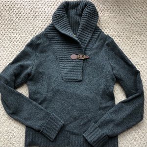 Rugby Ralph Lauren gray charcoal buckle sweater